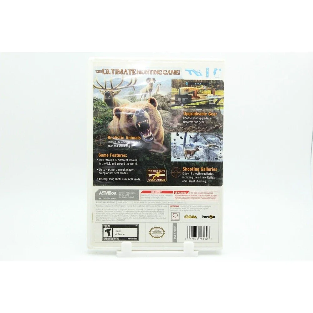 Cabela’s Big Game Hunter 2012 – Nintendo Wii (2011) – Case + Game – Tested Works